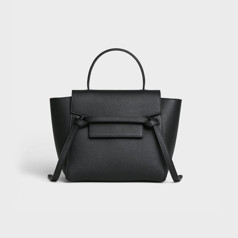Cici Mini In Pure Leather Black - Carry City