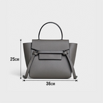 Cici Large In Pure Leather Grey - Carry City
