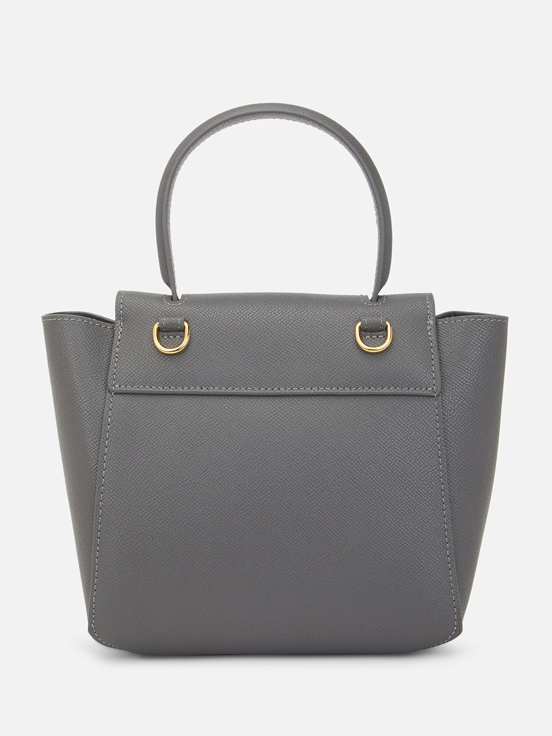 Cici Large In Pure Leather Grey - Carry City