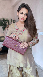 Alma Clutch Maroon
